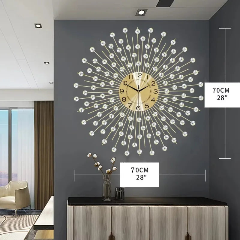 horloge murale en métal design créatif et silencieuse - vue 9 sur 9