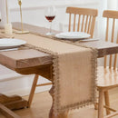 Chemin de table jute macramé style rustique beige
