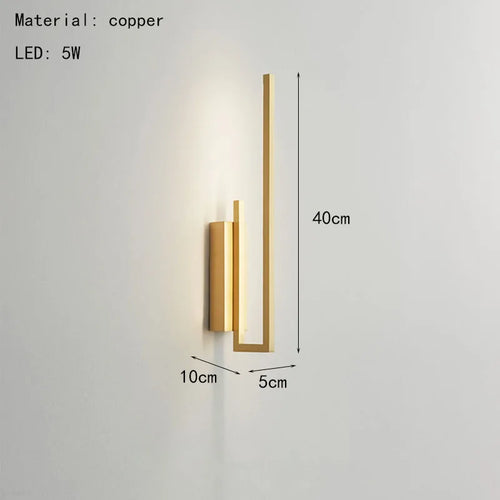 applique murale minimaliste en laiton à intensité variable - vue 9 sur 8