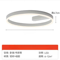 2024 LED ceiling light creative new style bedroom light, living room lighting, modern and simple black white bedroom light