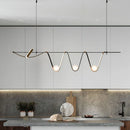 lustre moderne à led design nordique en verre lumineux