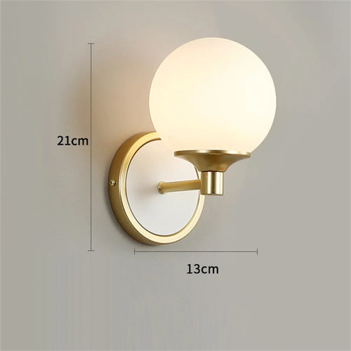applique murale moderne en verre style nordique double tête - vue 3 sur 8