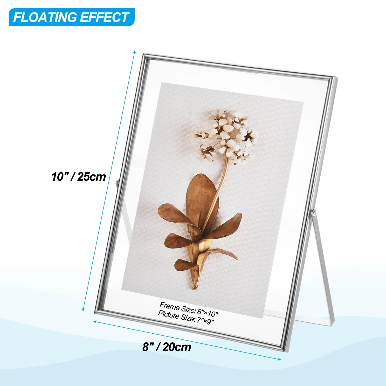 lot de 2 cadres photo en métal et verre pour décoration - vue 12 sur 22