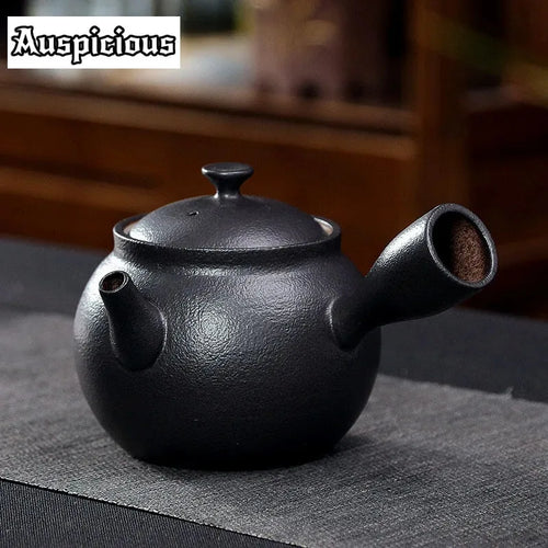 Theiere japonaise ceramique artisanale poignee laterale infuseur