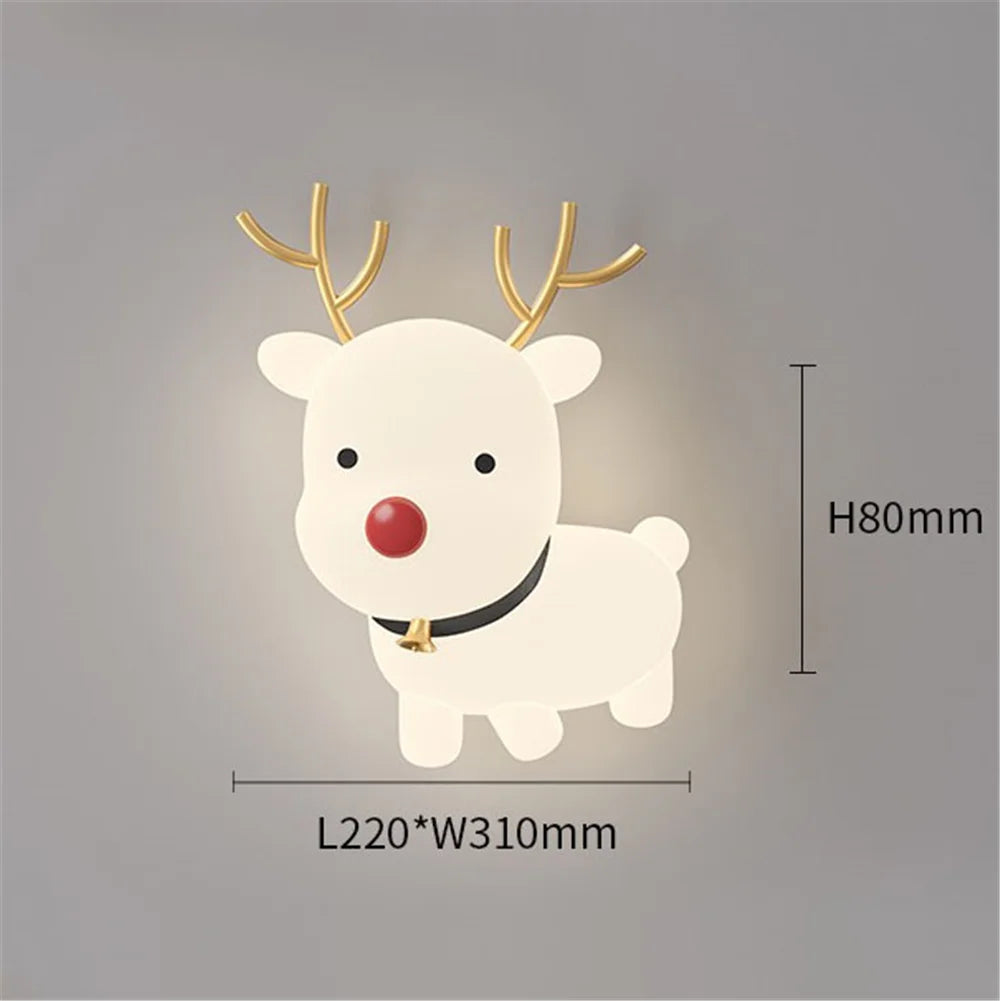 applique murale led cerf de noël décoration créative intérieure - vue 9 sur 9