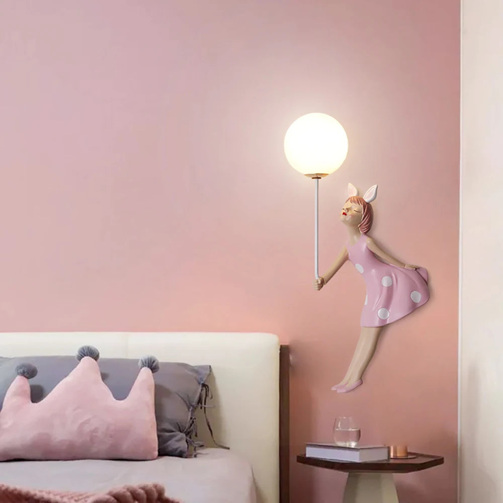 Applique murale 3d dessin animé pour fille décoration chevet