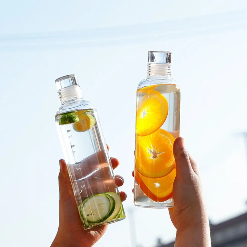 Bouteille eau verre réutilisable avec couvercle étanche