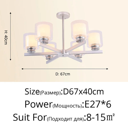 Bosmos European Style Decorative LED Chandeliers For Living Rooms, Bedrooms, And Modern Simple Indoor Lighting - vue 10 sur 21