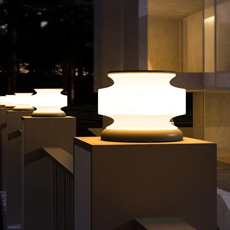 lampe solaire étanche pour éclairage extérieur moderne jardin et paysage - vue 4 sur 8