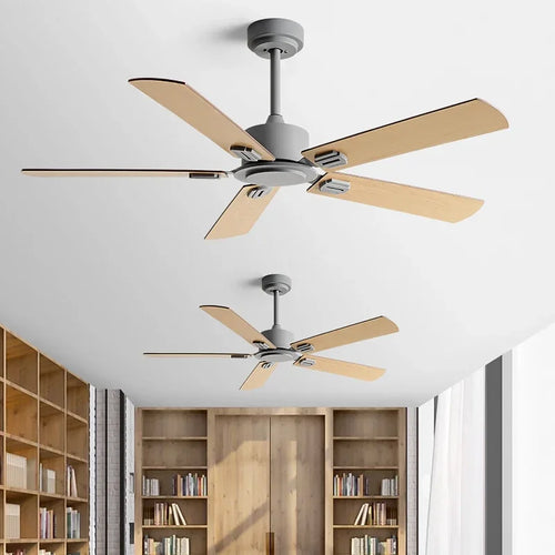 ventilateur de plafond industriel rétro sans lampe avec télécommande - vue 4 sur 12