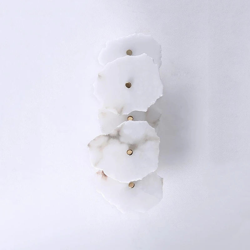 applique murale led créative feuilles de marbre pour hôtel de luxe