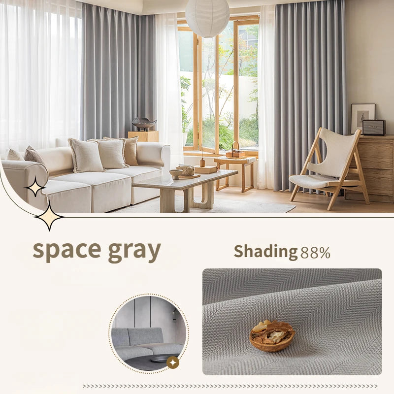 Rideau occultant uni style moderne pour salon chambre - vue 14 sur 23