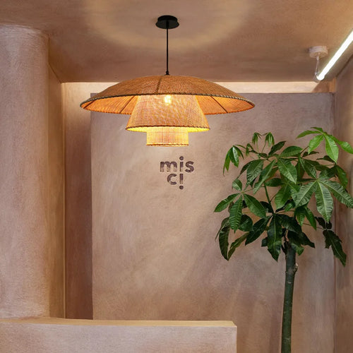 suspension en rotin style japonais pour ambiance zen