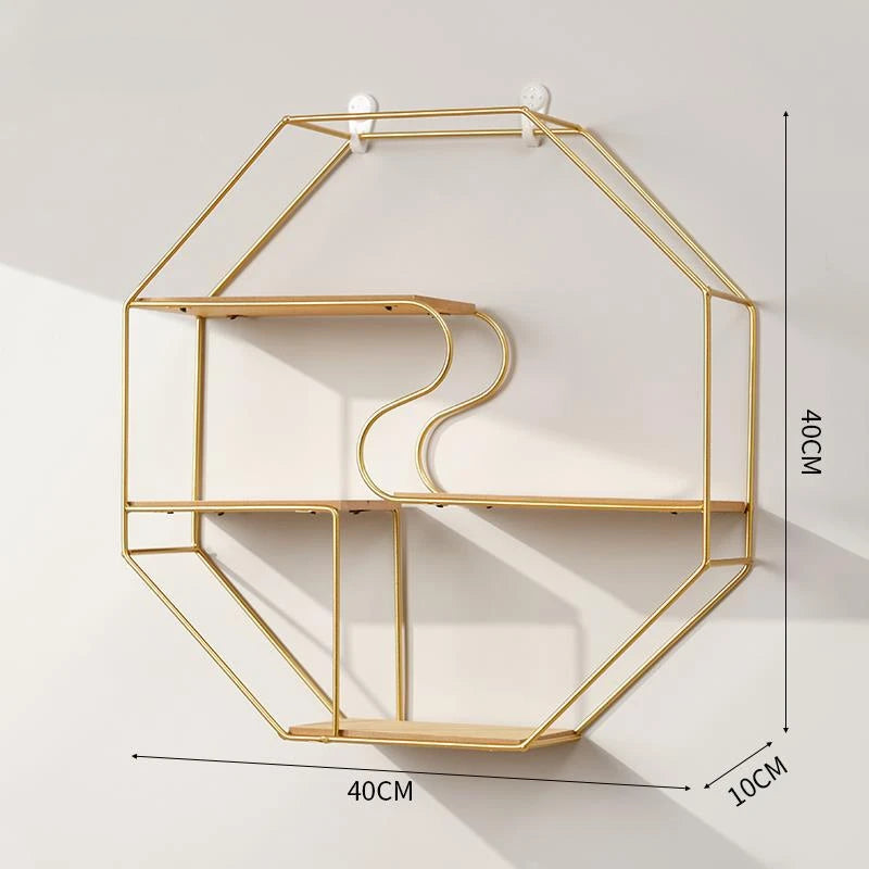 etagère murale créative en fer pour rangement cosmétiques suspendu - vue 8 sur 11