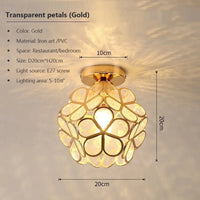 Lampes de plafond à tête unique Macaron en forme de pétale de lumière LED moderne pour les luminaires de salle à manger de balcon d'entrée d'allée de couloir
