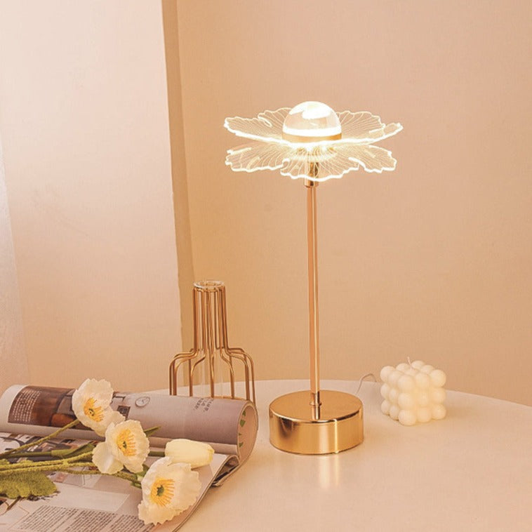 Lampe à poser style vintage LED en métal doré Anila - vue 5 sur 11