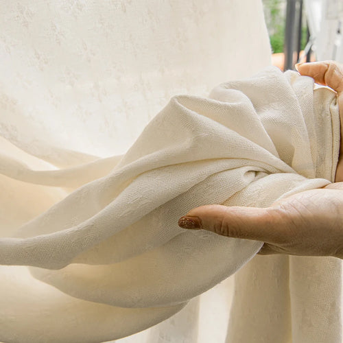 Voilage géométrique losanges semi transparent pour salon chambre