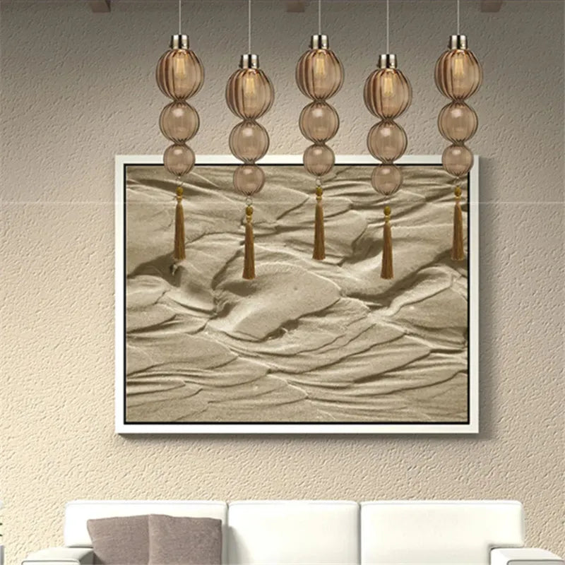 lustre en verre design chinois décoration esthétique pour intérieur - vue 3 sur 12