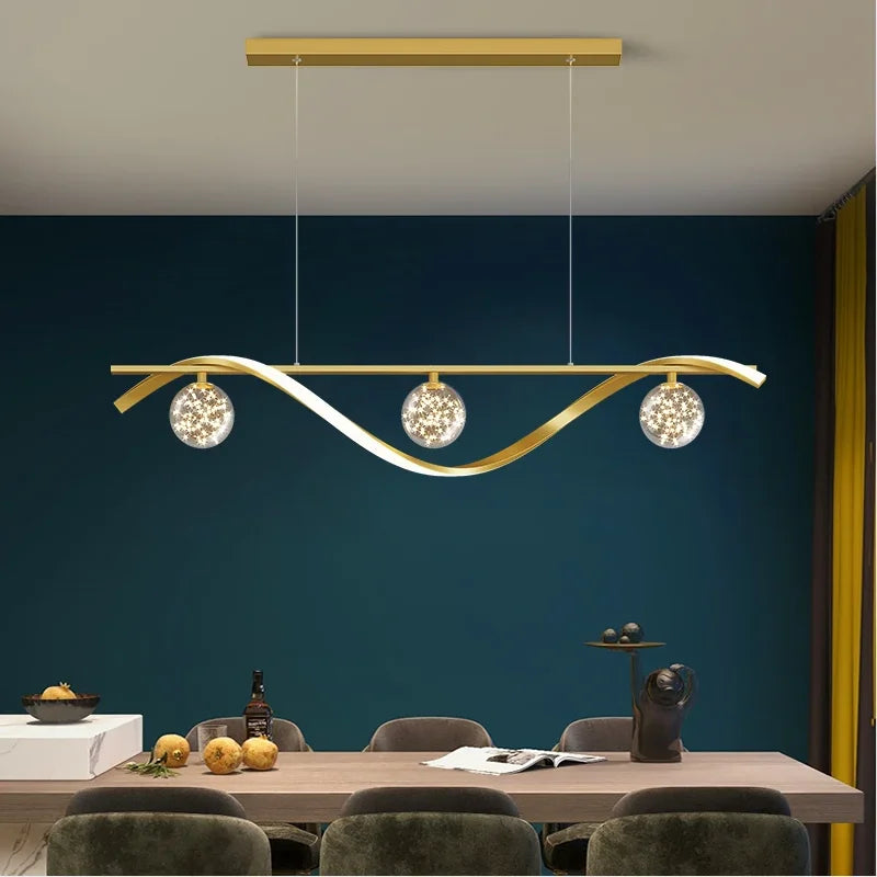 suspension led minimaliste moderne à intensité variable pour intérieur - vue 3 sur 9