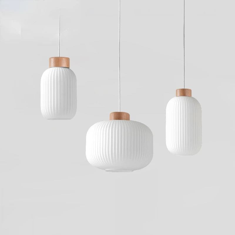 lampe led suspendue design nordique makaron pour décoration intérieure - vue 4 sur 9