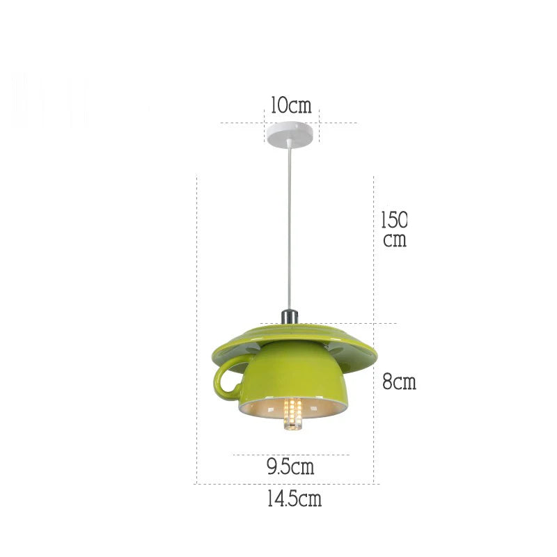 suspension moderne en céramique led théière pour cuisine - vue 19 sur 30
