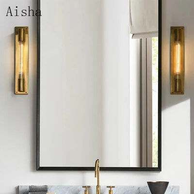 applique murale led rétro en cuivre chrome noir décorative pour intérieur - vue 3 sur 9