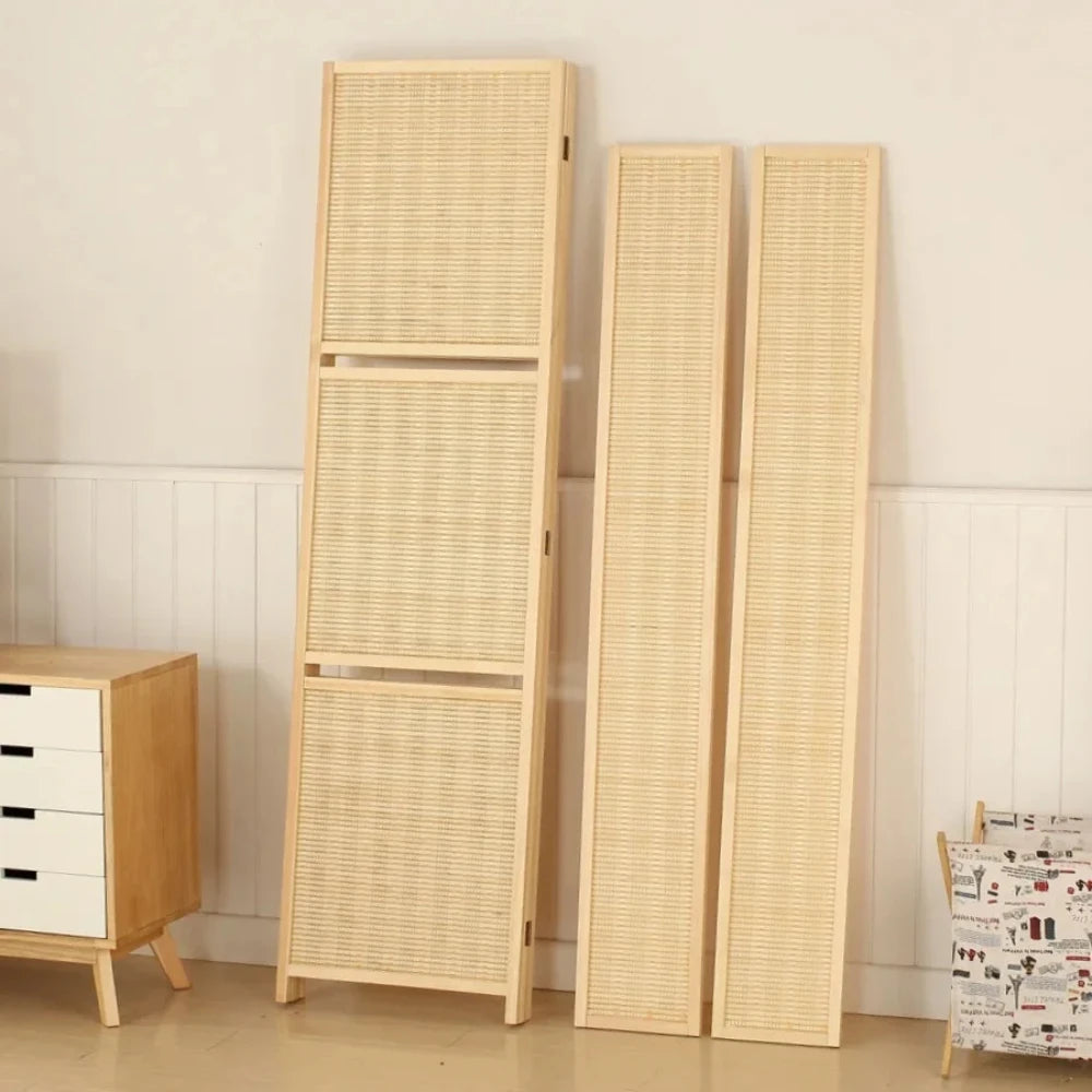 paravent mobile en bois massif moderne et élégant - vue 6 sur 5