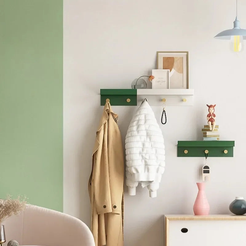 porte-manteau mural en bois pour rangement créatif et pratique - vue 3 sur 15