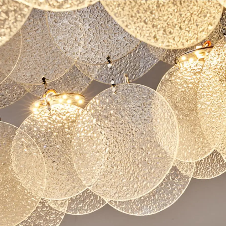 plafonnier led moderne en acier inoxydable et verre pour décoration intérieure - vue 7 sur 10
