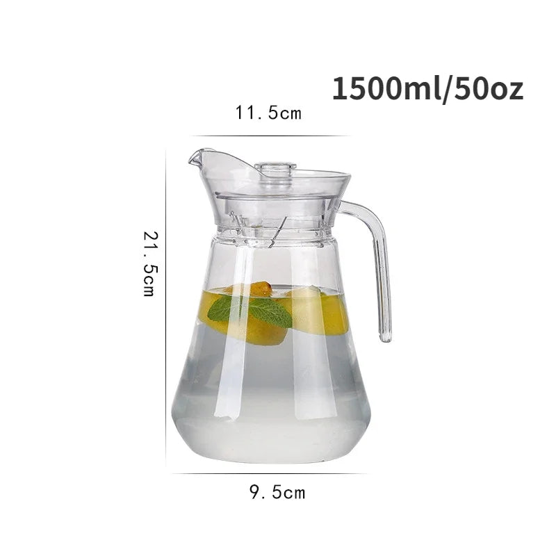 Pichet plastique 1l carafe eau boissons chaudes froides
