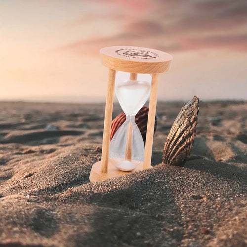 sablier en bois 5 minutes pour décoration et cadeau d anniversaire - vue 2 sur 6
