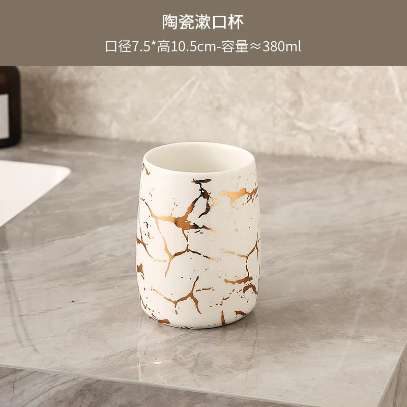 tasse en céramique marbrée haut de gamme pour couples décorative - vue 12 sur 26