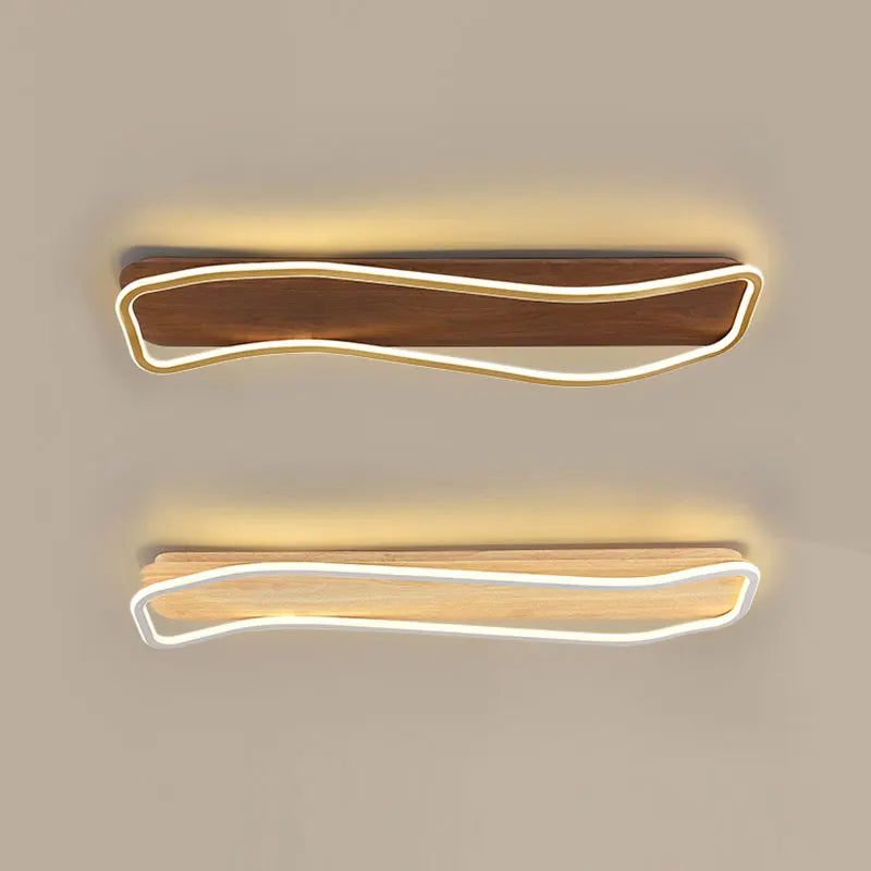 plafonnier led moderne en bois pour décoration intérieure - vue 5 sur 14