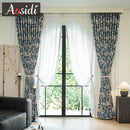 Rideau occultant motif feuillage pour chambre salon