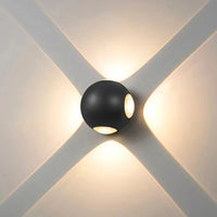Hémisphère quatre côtés applique murale haut vers le bas Led 4W chevet couloir décor à la maison fond applique balcon jardin extérieur applique murale