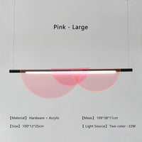lustre led moderne demi-cercle minimaliste luminaire suspendu