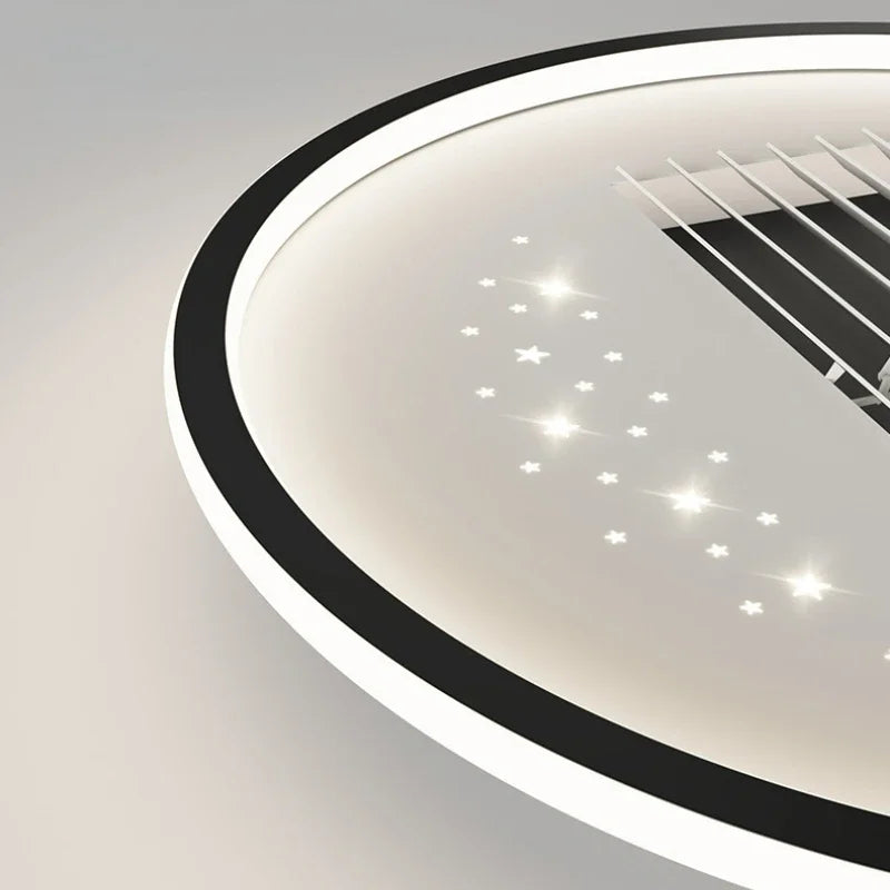 plafonnier moderne avec ventilateur sans pales invisible - vue 6 sur 9