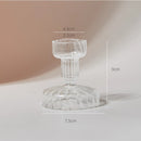 bougeoir en verre transparent décoration intérieure moderne nordique