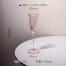 Verres à vin vintage motif floral style cristal