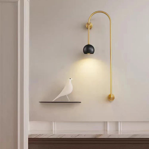 applique murale minimaliste en cuivre et laiton - vue 4 sur 8