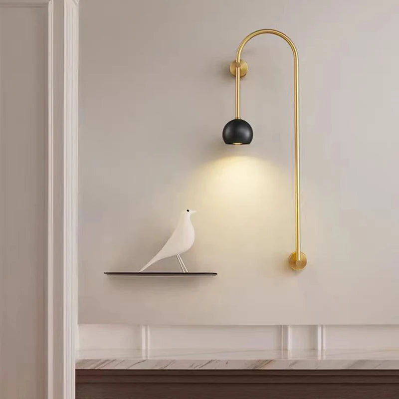 applique murale art déco en cuivre style minimaliste pour intérieur - vue 3 sur 8