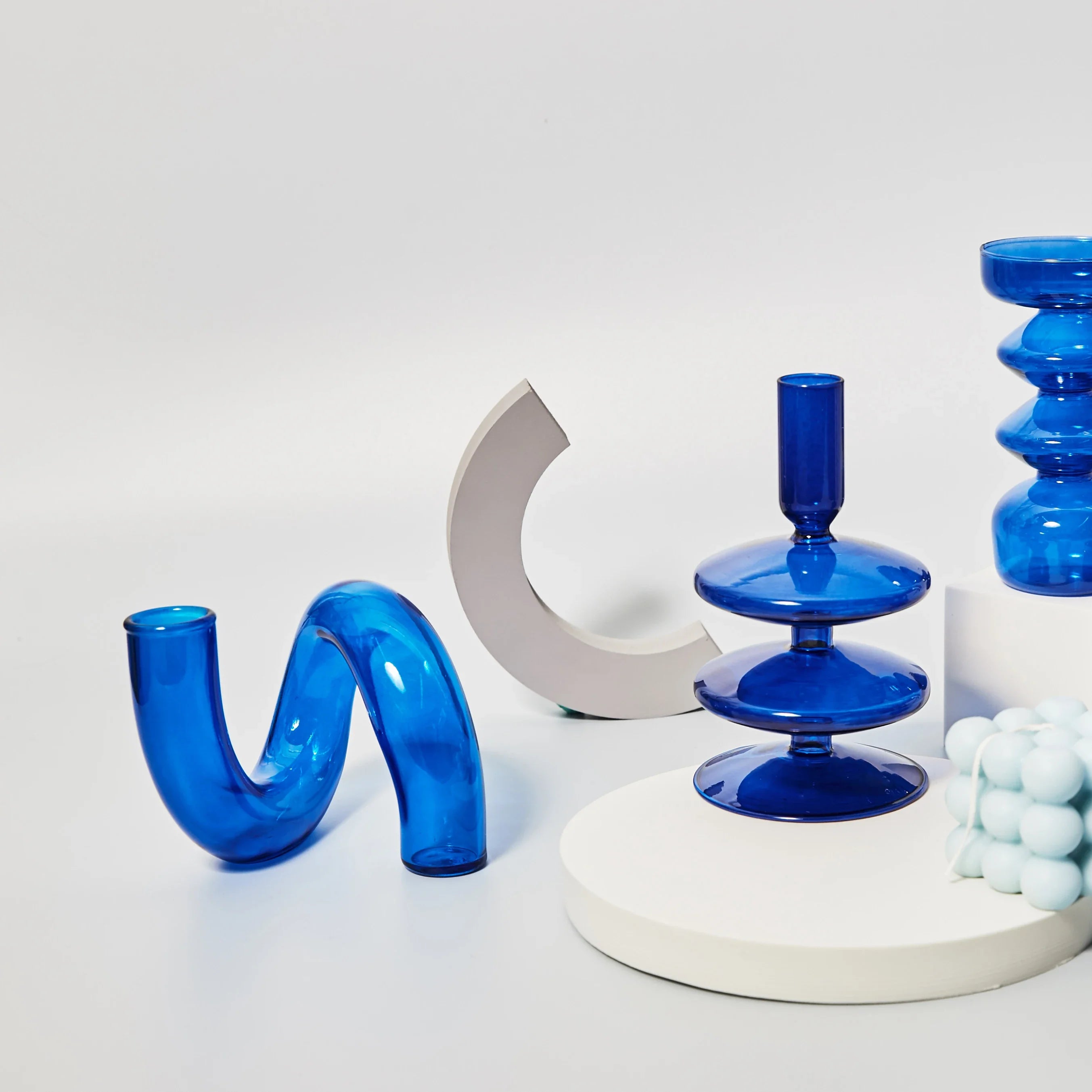 bougeoir décoratif en verre moderne pour événements et décoration intérieure - vue 4 sur 16