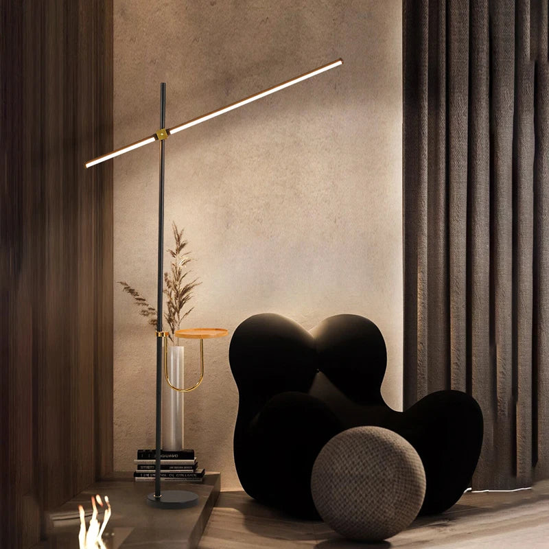 Lampadaire design sur pied Led minimaliste moderne - vue 3 sur 8