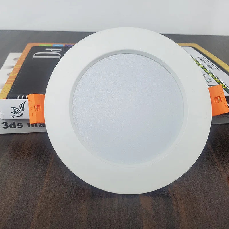 220V round embedded LED downlight, bedroom, indoor living room ceiling lighting, home decoration 3W/5W/7W/12W/15W/18W/24W - vue 2 sur 6