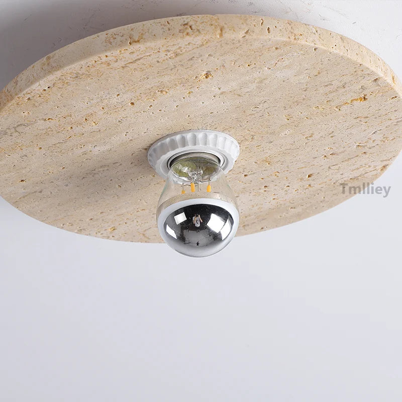 applique murale rétro en pierre naturelle avec éclairage led - vue 7 sur 8