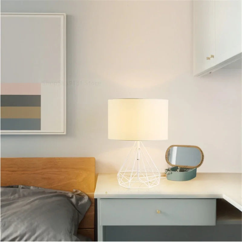 lampes de table géométriques rétro nordiques créatives pour décoration intérieure - vue 6 sur 10
