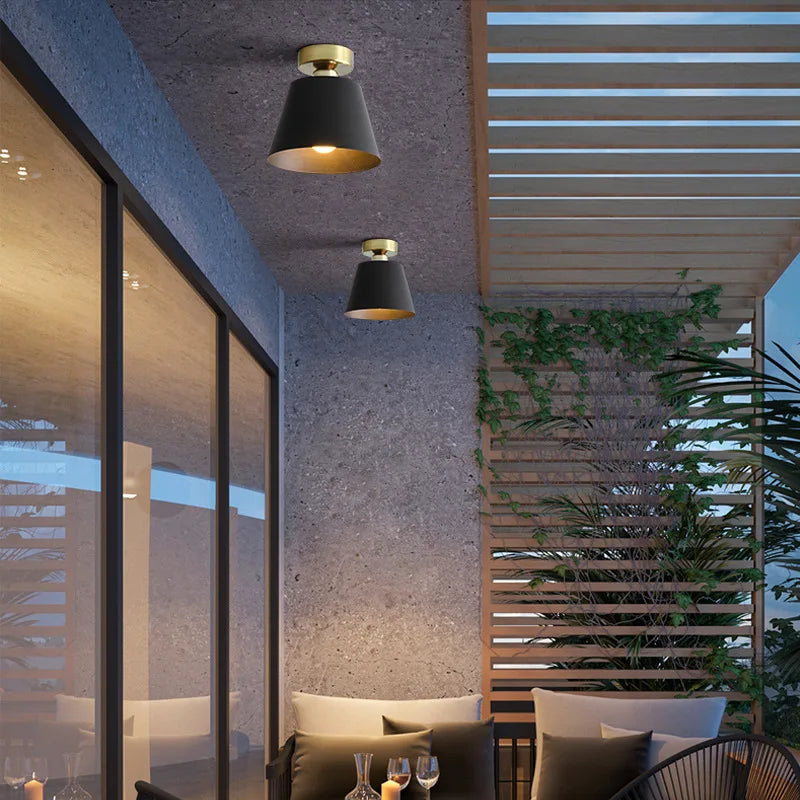 plafonnier moderne à LED pour extérieur et entrée - vue 5 sur 8