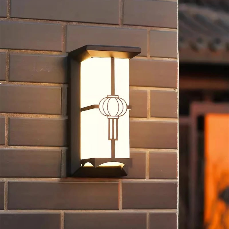 LED applique extérieure en plastique/aluminium porte d'entrée étanche IP65 applique jardin Patio terrasse maison luminaire mural