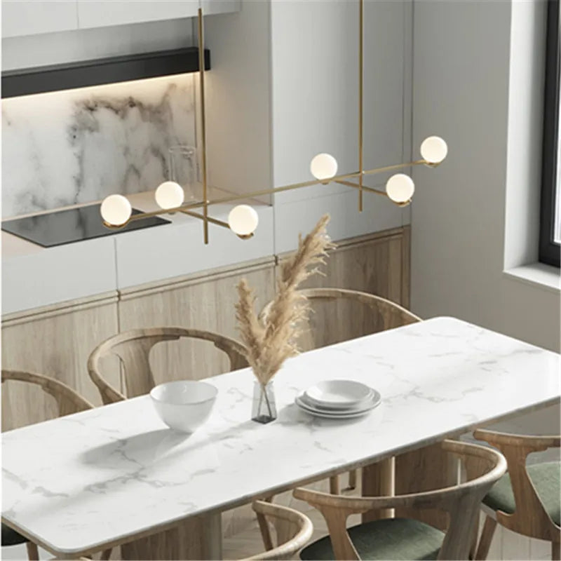 Lustre design plafond led or noir - vue 6 sur 14