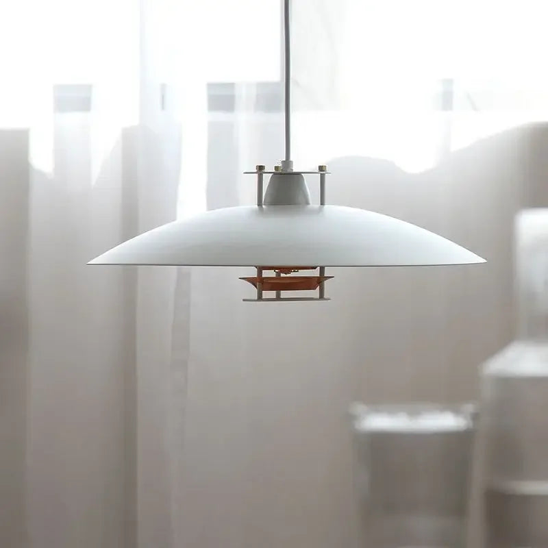 Nordic Circular Pendant Light, Modern Dining Room, Bedroom, Bar Counter, LED Pendant Light, White Warm Light 45cm Light - vue 7 sur 8